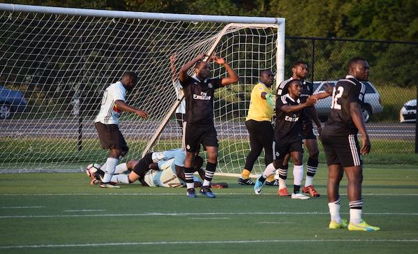 Match action at the goal net