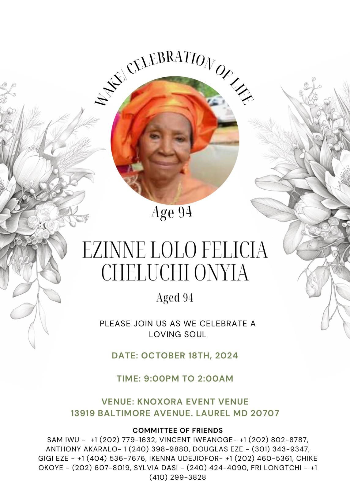 CELEBRATION OF LIFE - EZINNE LOLO FELICIA ONYIA